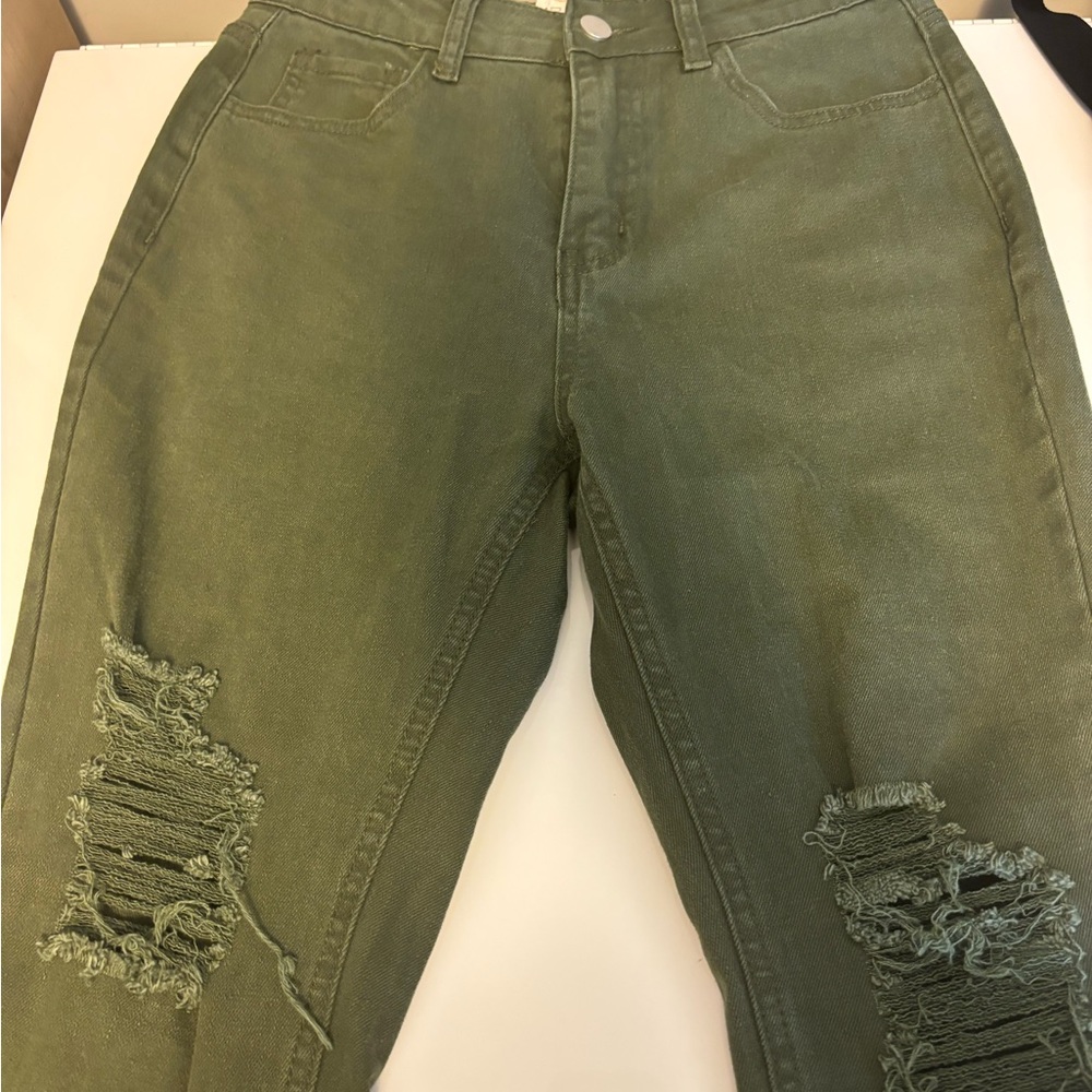 Olive green BiBi brand nwt raw edge - Picture 3 of 8